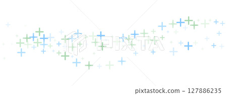 Plus and cross background pattern for medical sign or pharmacy texture with healthcare abstract wave. Use by hospital doctor or graphic vector backdrop. 127886235