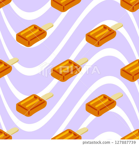 Seamless Ice Cream Pattern 127887739