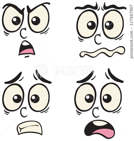 Expressive Cartoon Faces with Varied Emotions 127887907