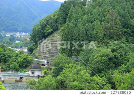 Seibu Chichibu Line "Scenery along the line seen from Hitsujiyama Park and Miharashi Hill" 127888080