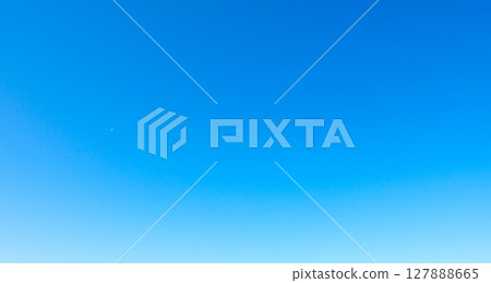 A simple landscape with a cloudless blue sky A simple landscape with a cloudless blue sky 127888665