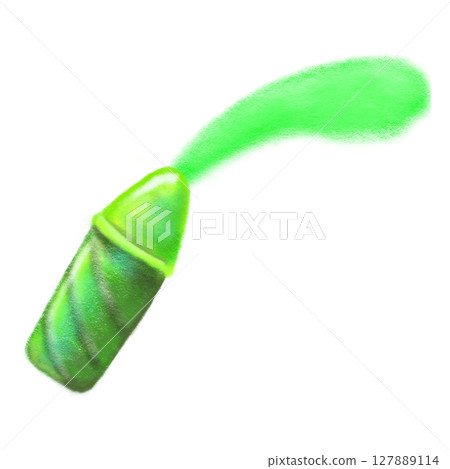 Green crayon drawing color, drawing with crayon isoalted illustration Green crayon drawing color, drawing with crayon isoalted illustration 127889114