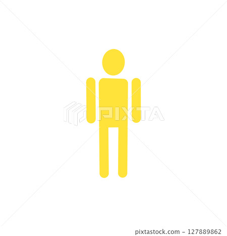 Yellow Male Person Icon Symbol Yellow Male Person Icon Symbol 127889862