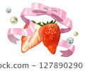 Cute strawberry illustration Lolita pattern 127890290
