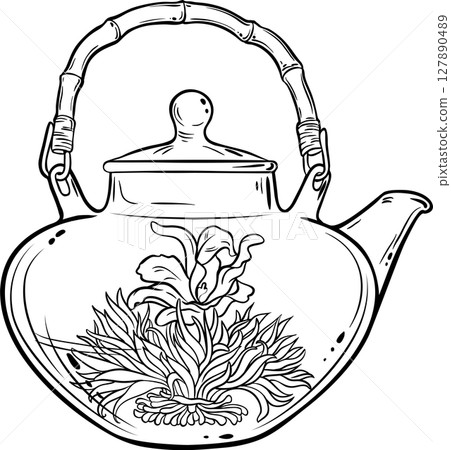 Teapot isolated for Design and Decoration Teapot isolated for Design and Decoration 127890489