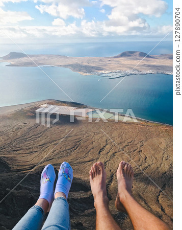 Serene View from the Heights A Moment of Pure Tranquility and Peace in Natures Embrace 127890704