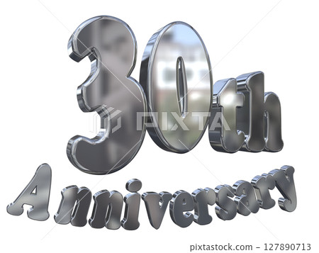 3DCG text "30th Anniversary/30th Anniversary Mark Sparkle" 127890713