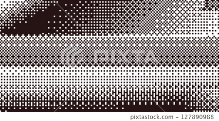Pixel art halftone glitch background. 8 bit pattern bitmap dither effect. Black and white graphic gradient in retro 90s style. Monochrome gradation. Vector retro random mosaic illustration Pixel art halftone glitch background. 8 bit pattern bitmap dither effect. Black and white graphic gradient in retro 90s style. Monochrome gradation. Vector retro random mosaic illustration 127890988
