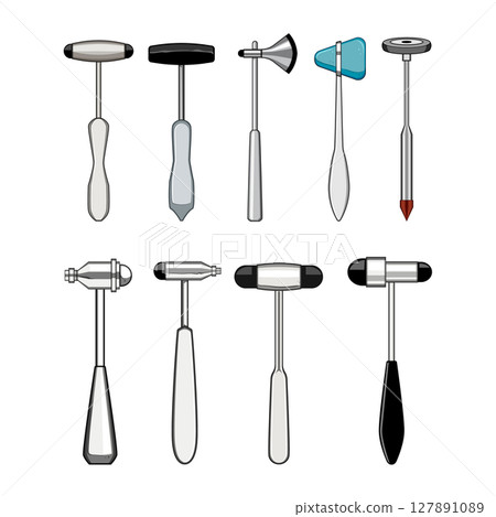 reflex hammer set cartoon vector illustration 127891089