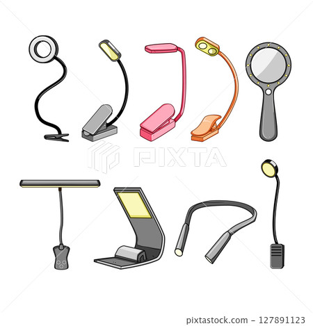 book light set cartoon vector illustration book light set cartoon vector illustration 127891123
