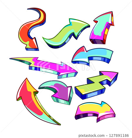 graffiti arrow set cartoon vector illustration graffiti arrow set cartoon vector illustration 127891186