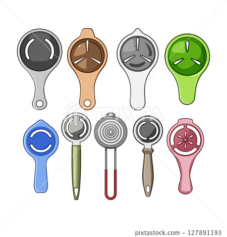 egg separator tool set cartoon vector illustration egg separator tool set cartoon vector illustration 127891193