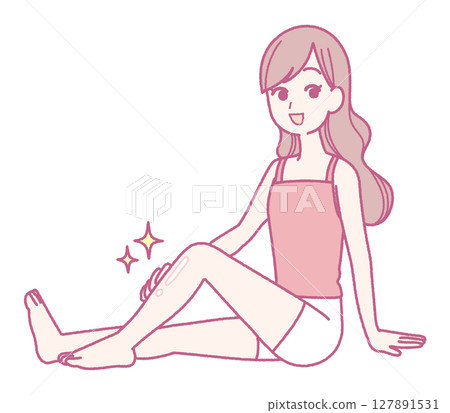 做身體關心的婦女的例證 做身體關心的婦女的例證 127891531