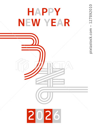 Mizuhiki New Year's card for the Year of the Horse 2026 Mizuhiki New Year's card for the Year of the Horse 2026 127892010