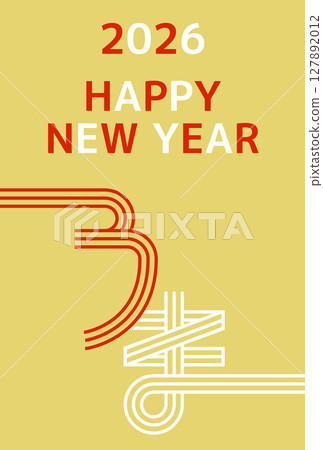 Mizuhiki New Year's card for the Year of the Horse 2026 Mizuhiki New Year's card for the Year of the Horse 2026 127892012