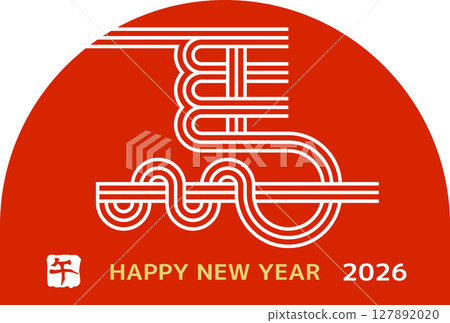 Mizuhiki New Year's card for the Year of the Horse 2026 127892020