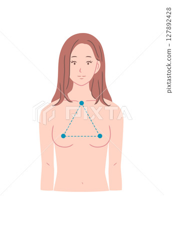 Beautiful bust woman upper body illustration material Beautiful bust woman upper body illustration material 127892428