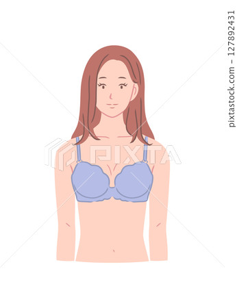 Illustration material of a woman in underwear 127892431