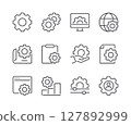 Settings Line Icons Set. Outline Web Icons. Editable Stroke 127892999