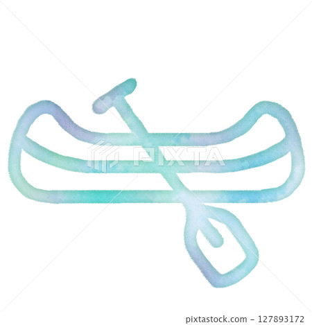 夏季海上車輛獨木舟海上皮划艇戶外友善生態圖示設計符號 夏季海上車輛獨木舟海上皮划艇戶外友善生態圖示設計符號 127893172