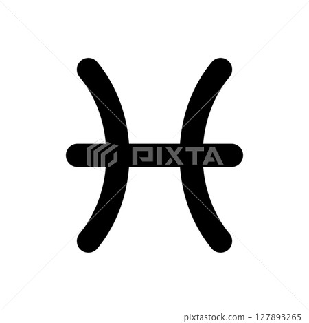 雙魚座符號圖示單調 127893265