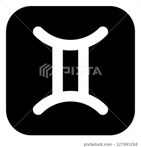 雙子座符號圖示單調 雙子座符號圖示單調 127893268