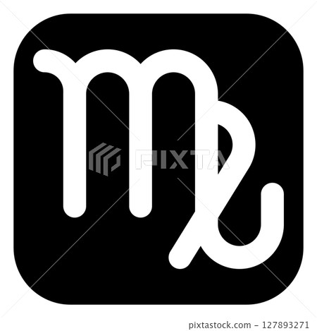 處女座符號圖示單調 處女座符號圖示單調 127893271