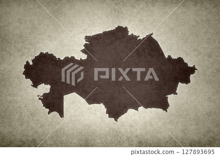 Map of Kazakhstan printed on a paper Map of Kazakhstan printed on a paper 127893695