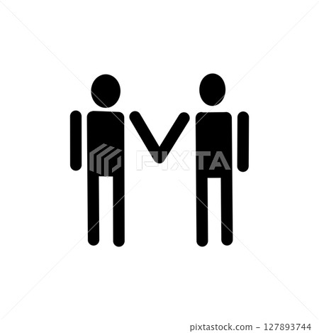 Handshake silhouette icon | Cooperation, agreement, contract, greeting Handshake Silhouette Handshake silhouette icon | Cooperation, agreement, contract, greeting Handshake Silhouette 127893744