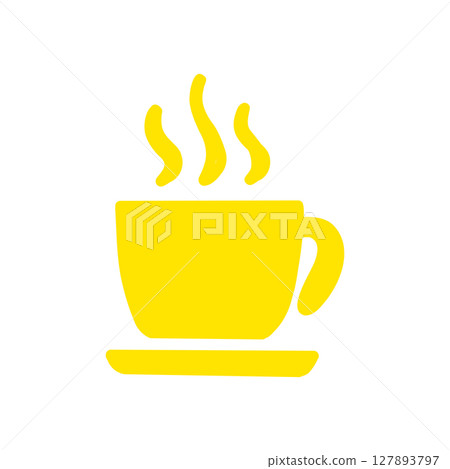 Hot Drink Icon – Coffee or Tea Cup with Steam Silh Hot Drink Icon – Coffee or Tea Cup with Steam Silh 127893797