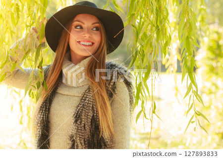 Portrait of beauty woman outdoors Portrait of beauty woman outdoors 127893833
