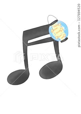 Musical note with lantern Musical note with lantern 127894520