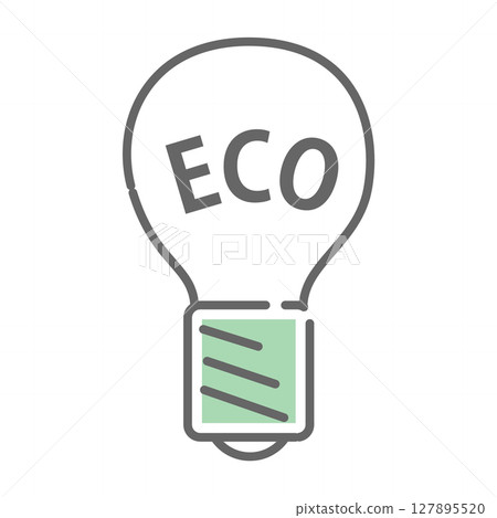 Eco-friendly light bulb icon illustration Eco-friendly light bulb icon illustration 127895520