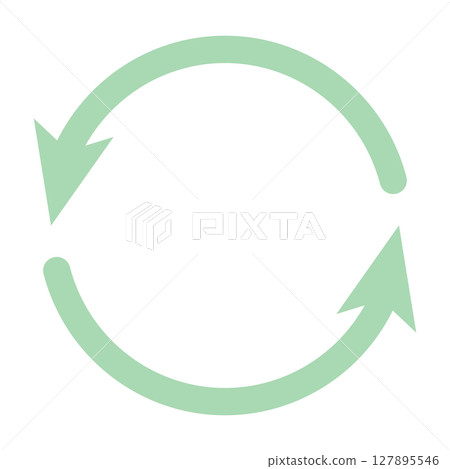 綠色回收箭頭圖標 綠色回收箭頭圖標 127895546