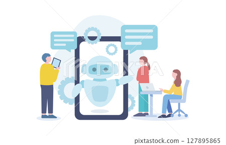 Chat AI and business teams Chat AI and business teams 127895865