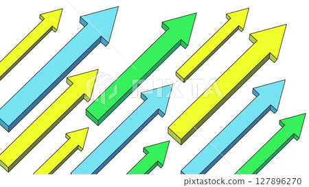 上升的箭頭插圖集 127896270