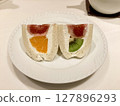 Nihonbashi Cafe's Fruit Sandwich (Orange & Kiwi) 127896293