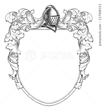 Coat of Arms Crest Family Heraldry Knight Shield 127896331