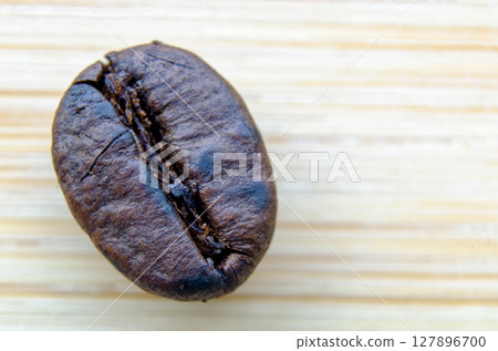 Close up of coffee bean with customizable space for text 127896700