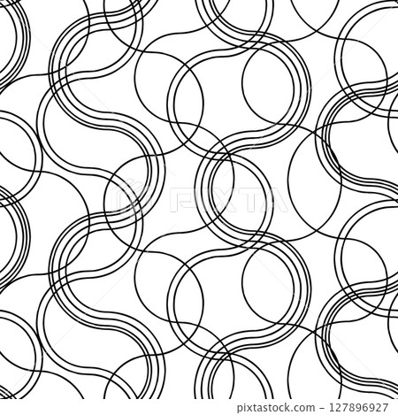 由抽象線條組成的紡織圖案， 127896927