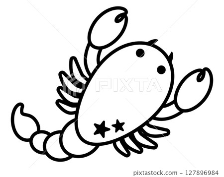 天蠍座插圖圖示單調 天蠍座插圖圖示單調 127896984