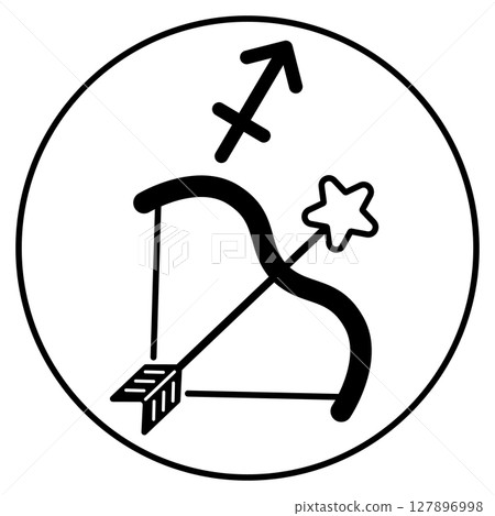 射手座插圖圖示單調 射手座插圖圖示單調 127896998