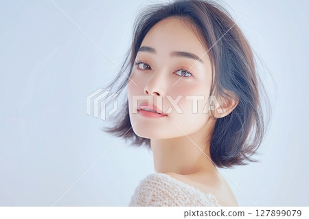 黑短髮美女“AI生成圖像” 127899079