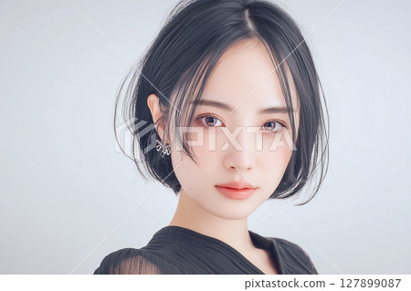黑短髮美女“AI生成圖像” 127899087