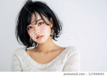 黑短髮美女“AI生成圖像” 127899091