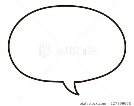 簡單語音氣泡的向量插圖。單項、框架、邊框、語音氣泡 127899698