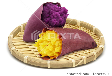 Purple sweet potato, red sweet potato, illustration, realistic 127899895