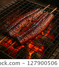 Charcoal grilled eel 127900506