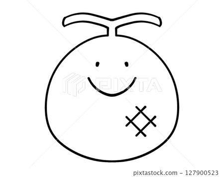 Simple melon illustration material 127900523