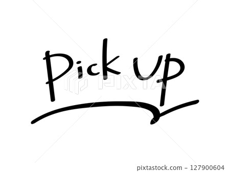 Simple handwritten characters pick up 127900604